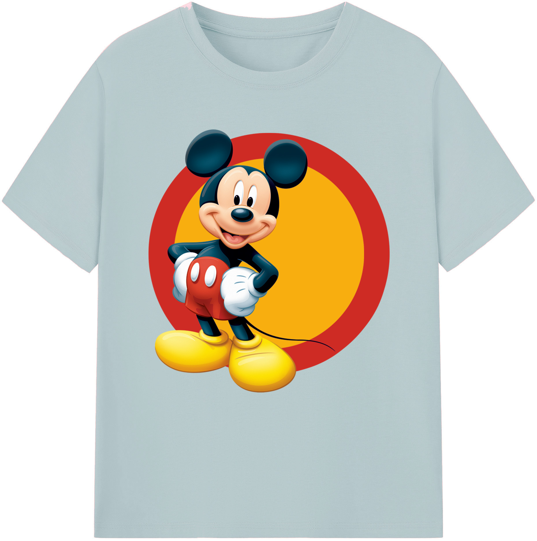 （画像用） ミッキーマウス Mickey Mouse 綿100％半袖Tシャツ（フロントプリント）